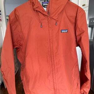 Patagonia Rust-Orange Hooded Ski/Rain Jacket